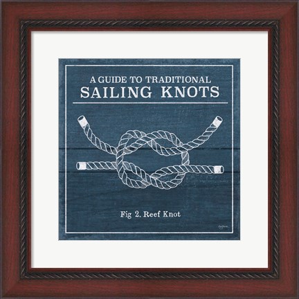 Framed Vintage Sailing Knots III Print