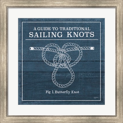 Framed Vintage Sailing Knots II Print