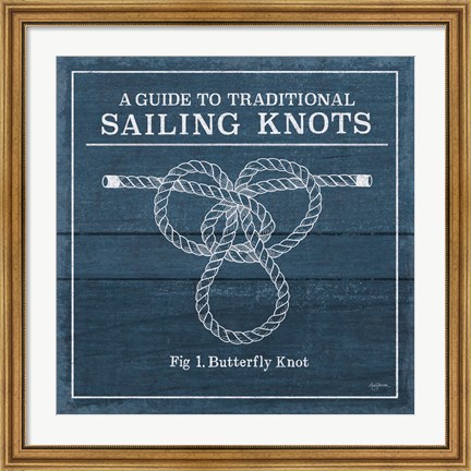 Framed Vintage Sailing Knots II Print