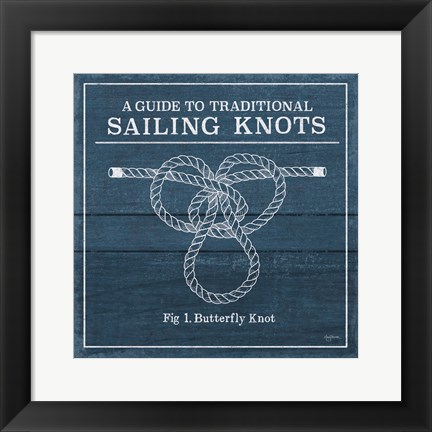 Framed Vintage Sailing Knots II Print