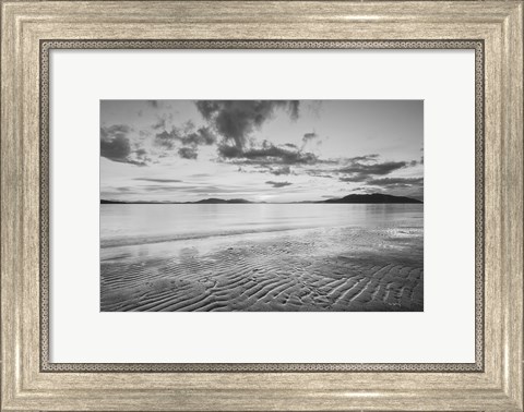 Framed Samish Bay Sunset II BW Print