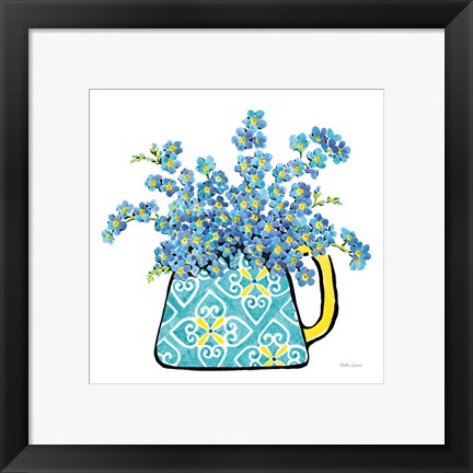 Framed Floral Teacups IV Print