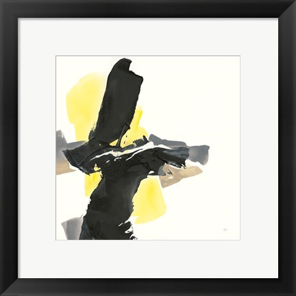 Framed Black and Yellow IV Print