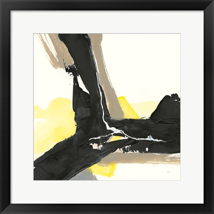 Framed Black and Yellow III Print