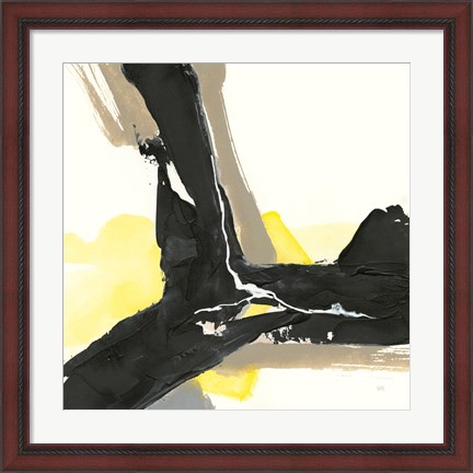 Framed Black and Yellow III Print