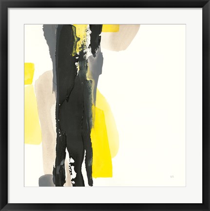 Framed Black and Yellow II Print