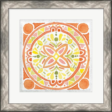 Framed Citrus Tile I v2 Print