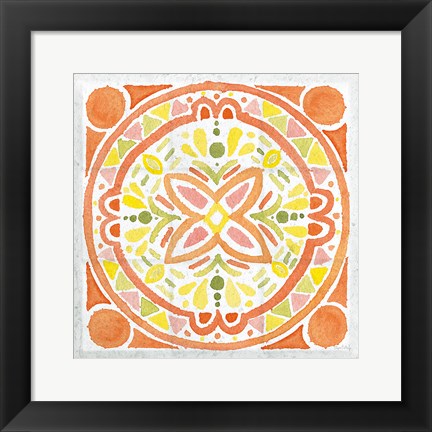 Framed Citrus Tile I v2 Print