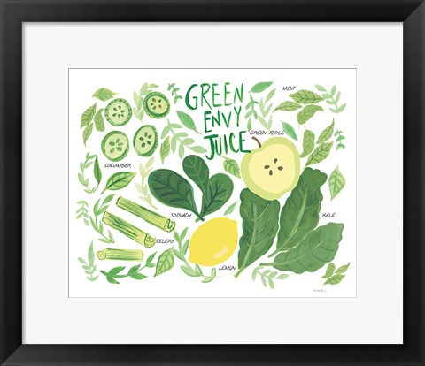 Framed Fruity Smoothie III on White Print