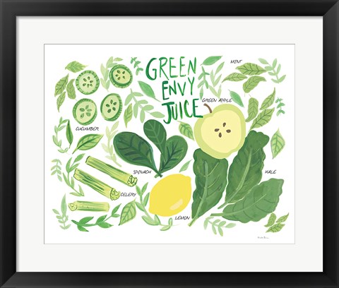 Framed Fruity Smoothie III on White Print