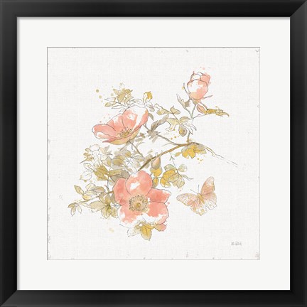 Framed Watery Blooms IV Print