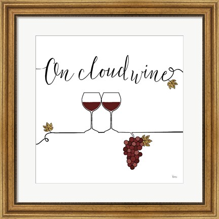 Framed Underlined Wine VIII Print