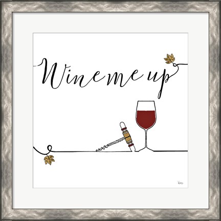 Framed Underlined Wine VII Print