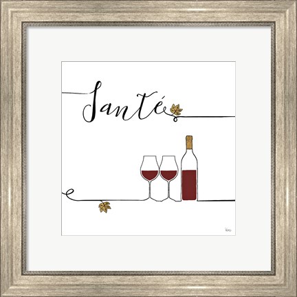 Framed Underlined Wine VI Print