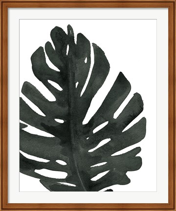 Framed Tropical Palm I BW Print