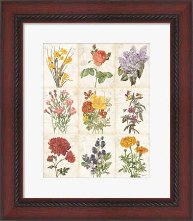 Framed Flowers of the Month 9 Patch Print