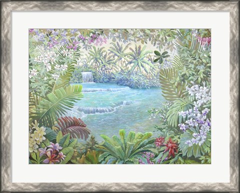 Framed Cascata Tropicale (detail) Print