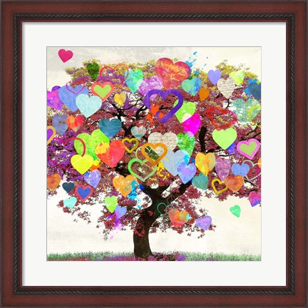 Framed Tree of Love (detail) Print