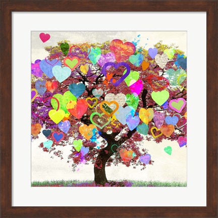 Framed Tree of Love (detail) Print