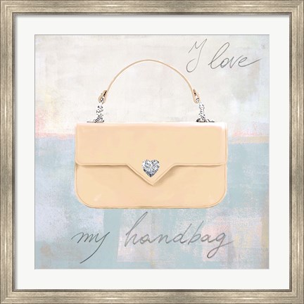 Framed I Love my Handbag Print