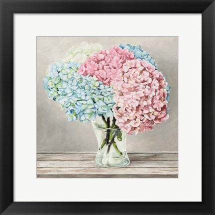 Framed Fleurs et Vases Blanc II Print