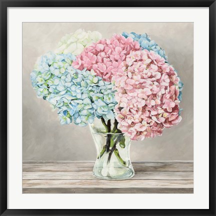 Framed Fleurs et Vases Blanc II Print