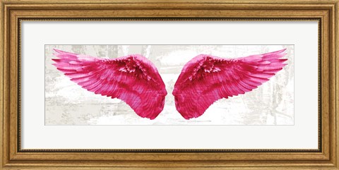 Framed Angel Wings (Pink) Print