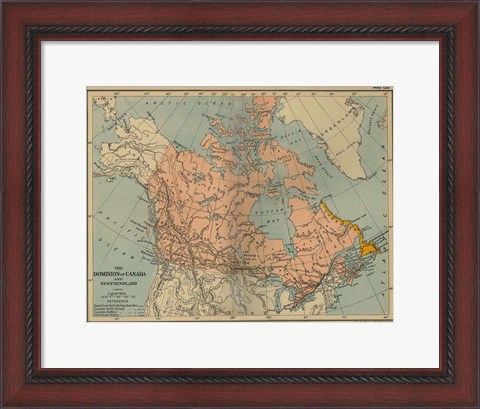 Framed Canada Map Print