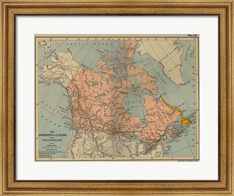 Framed Canada Map Print