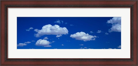 Framed Low angle view of Clouds in the Blue Sky, White Sands, New Mexico Print