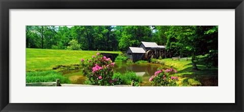 Framed Trees around a Watermill, Mabry Mill, Blue Ridge Parkway, Floyd County, Virginia Print