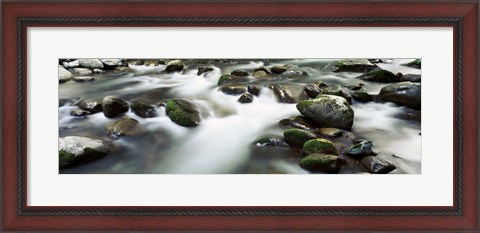 Framed Rocks in Little Pigeon River, Great Smoky Mountains National Park, Tennessee Print