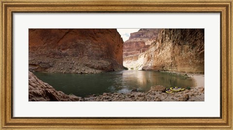 Framed Kayakers in Colorado River, Grand Canyon National Park, Arizona Print