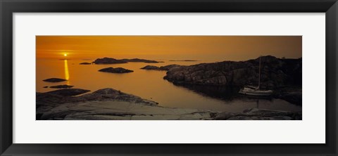 Framed Sunset Sweden Print