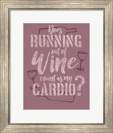 Framed Running Out of Wine Print