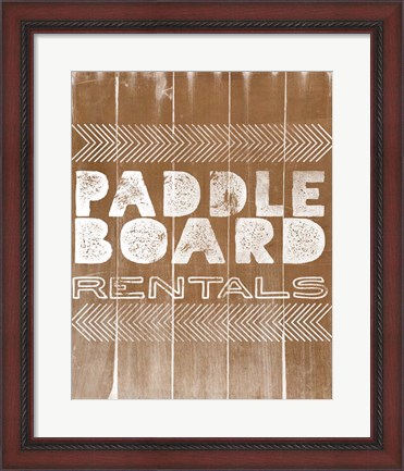 Framed Paddle Board Rentals Print