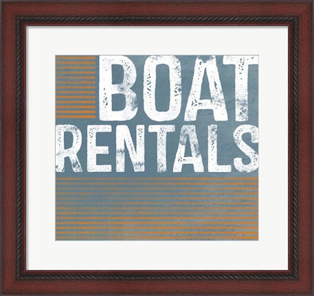 Framed Boat Rentals Print