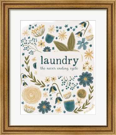 Framed Laundry Cycle Print