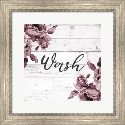 Framed Wash Script Print