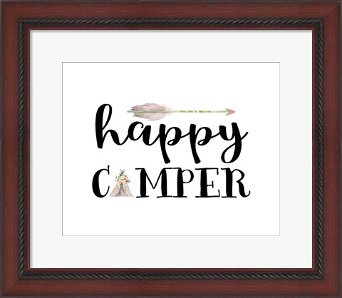 Framed Happy Camper I Print