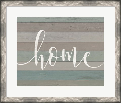 Framed Rustic Home Script Print