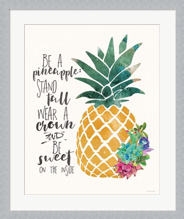 Framed Be a Pineapple Print