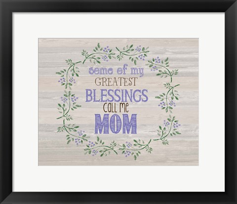 Framed Mom&#39;s Blessings Print