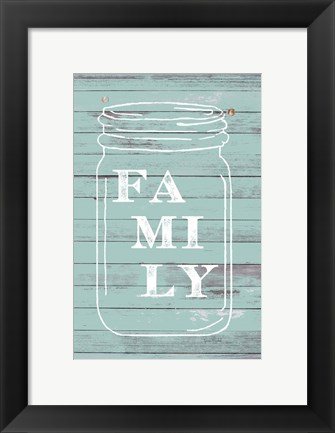 Framed Family Mason Jar Print