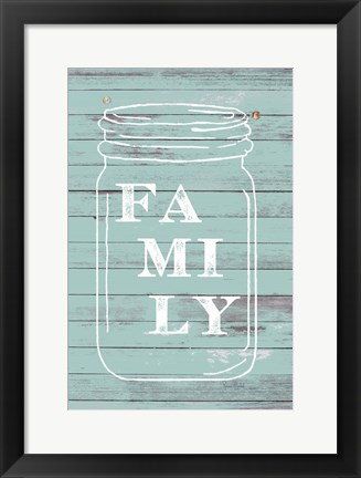 Framed Family Mason Jar Print