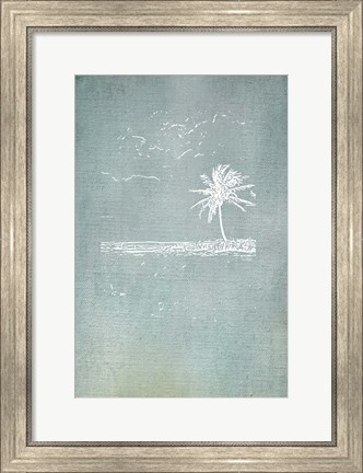 Framed Beach Palm I Print