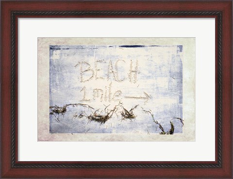 Framed Beach 1 Mile Print