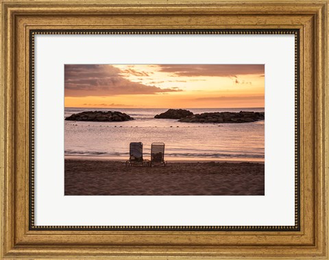Framed Sunset on The Beach II Print