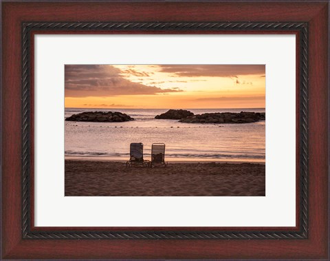 Framed Sunset on The Beach II Print