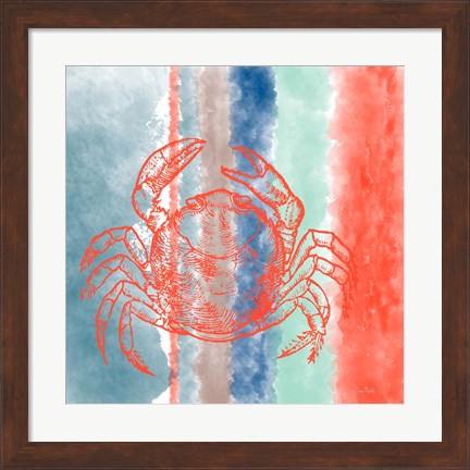 Framed Crab Stripes Print